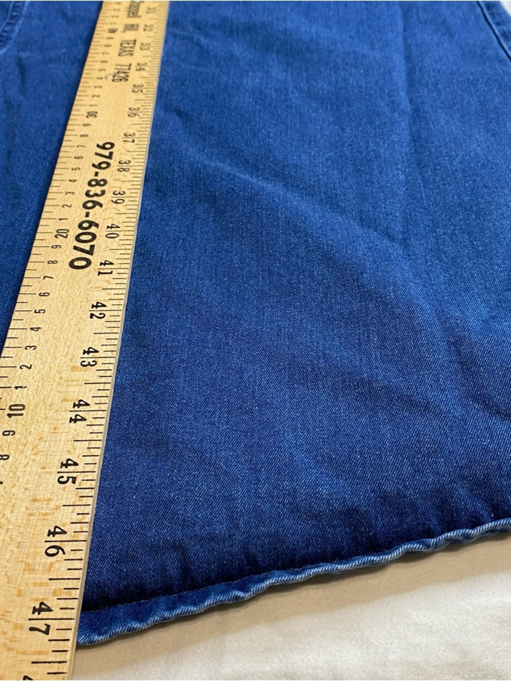 Denim Maxi Overall Dress Size L Oversized Pinafore Blue - Picture 8 of 8